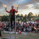 comedy fire juggling show