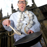 stilt walking chef entertainer