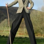 english country gent stilt walker