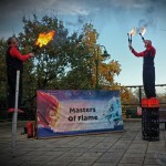 fire juggling show