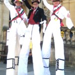 stilt walking morris men