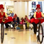 cycling entertainers, shopping centre