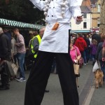 stilt walking french chef