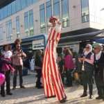 stilt walkers