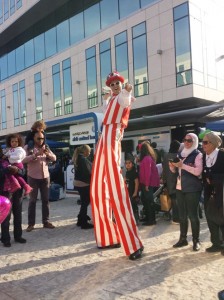 stilt walkers