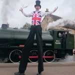 union flag / best of British stilt walker