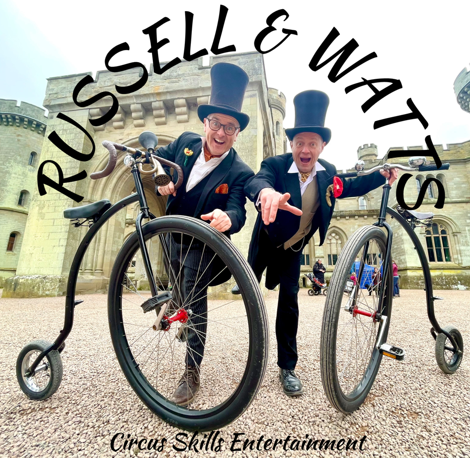 Circus skills entertainers