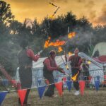 fire juggling show
